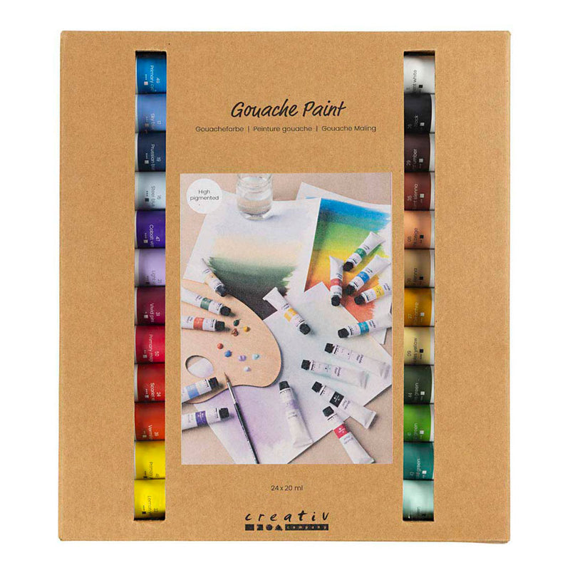 ギャラリービューアに画像をロードする, Creativ company gouacheverf diverse kleuren - 24x20ml.
