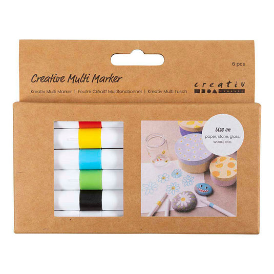 Creativ company creatieve multi stift 4mm diverse kleuren - 6st.
