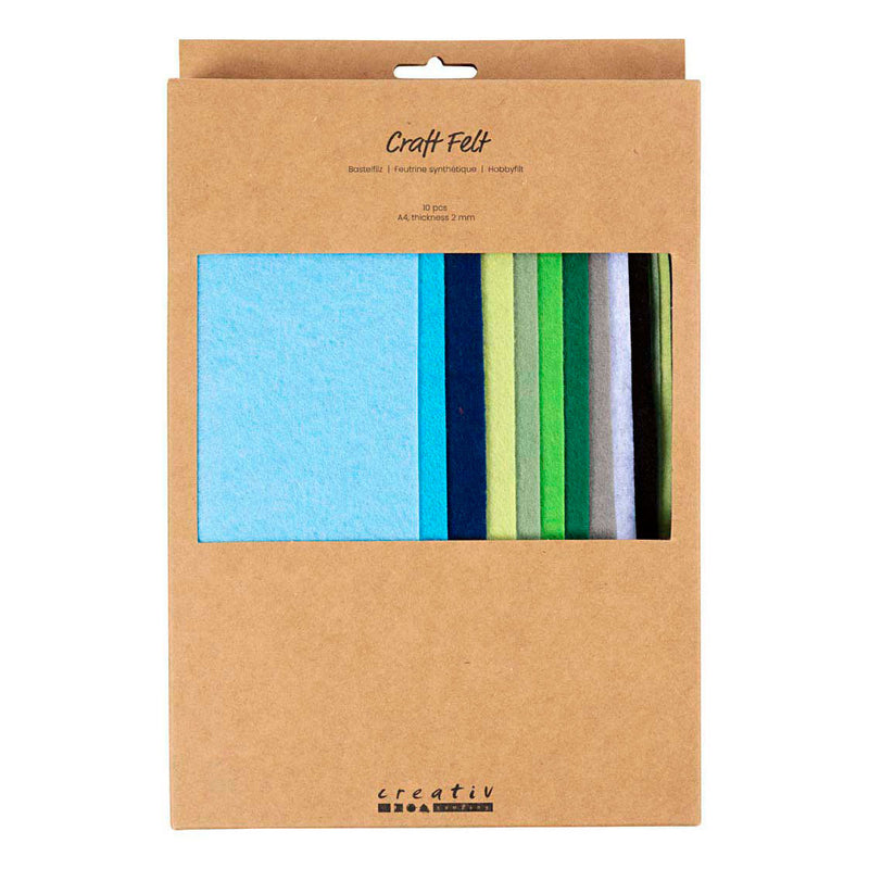 ギャラリービューアに画像をロードする, Creativ company hobbyvilt a4 dikte 2mm blauw en groen harmonie - 10st.
