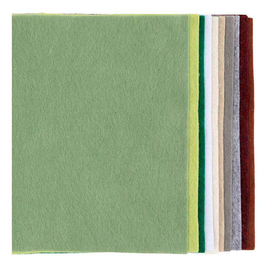 Creativ company hobbyvilt a4 dikte 2mm naturel kleuren - 10st.