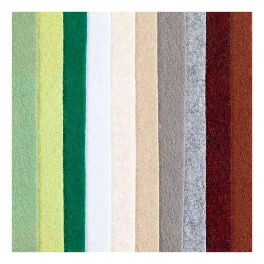 Creativ company hobbyvilt a4 dikte 2mm naturel kleuren - 10st.