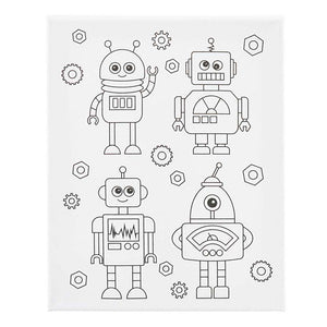 Creativ company schildercanvas met print robots - 24x30cm