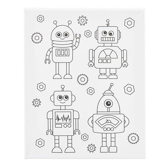Creativ company schildercanvas met print robots - 24x30cm