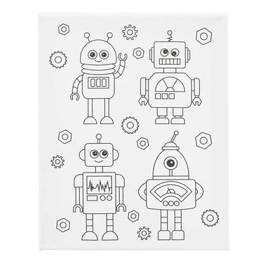 Creativ company schildercanvas met print robots - 24x30cm