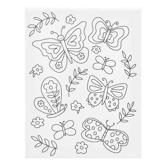 Creativ company schildercanvas met print vlinders - 24x30cm