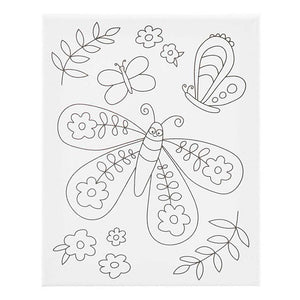 Creativ company schildercanvas met print grote vlinder - 24x30cm