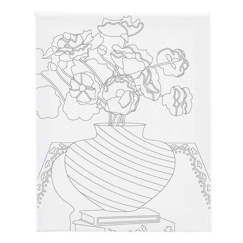 Load image into Gallery viewer, Creativ company schildercanvas met print boeket in vaas - 24x30cm
