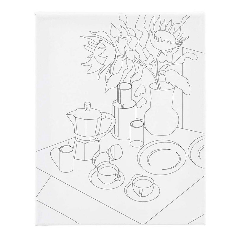 Load image into Gallery viewer, Creativ company schildercanvas met print onbijttafel - 24x30cm
