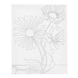 Creativ company schildercanvas met print grote bloemen - 24x30cm