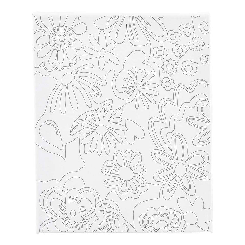 Load image into Gallery viewer, Creativ company schildercanvas met print bloemen - 24x30cm
