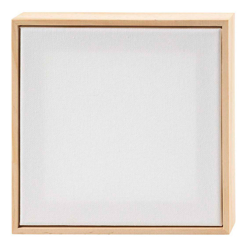 Load image into Gallery viewer, Creativ company gespannen canvas met lijst 280gr. 15,8x15,8cm - wit
