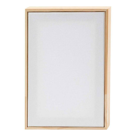 Creativ company gespannen canvas met lijst 280gr. 15,8x23,8cm - wit