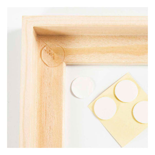 Creativ company gespannen canvas met lijst 280gr. 15,8x23,8cm - wit