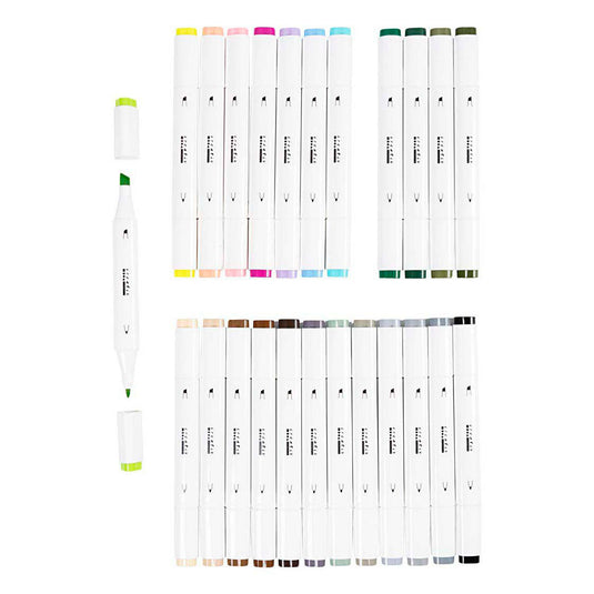 Creativ company tekenstift lijndikte 1+8mm pastelkleuren - 24st.