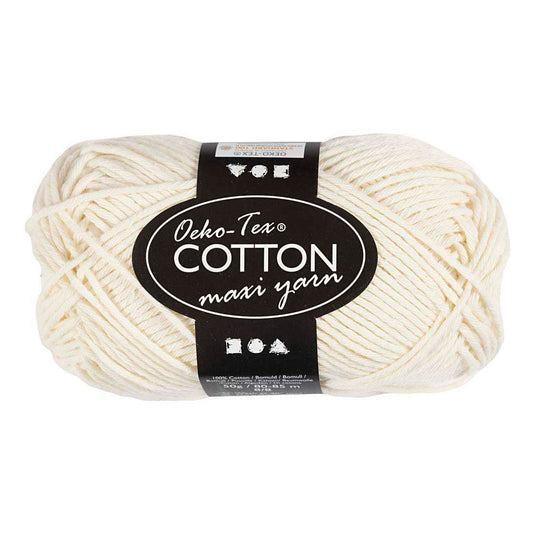 Creativ company katoengaren afm 8 8 l: 80-85 m off-white - 50gr.