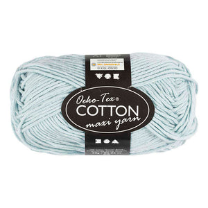 Creativ company katoengaren afm 8 8 l: 80-85 m zacht blauw - 50gr.