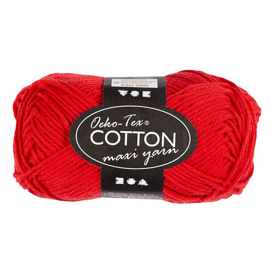 Creativ company katoengaren afm 8 8 l: 80-85 m donkerrood - 50gr.