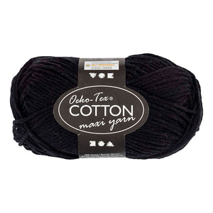 Creativ company katoengaren afm 8 8 l: 80-85 m zwart - 50gr.