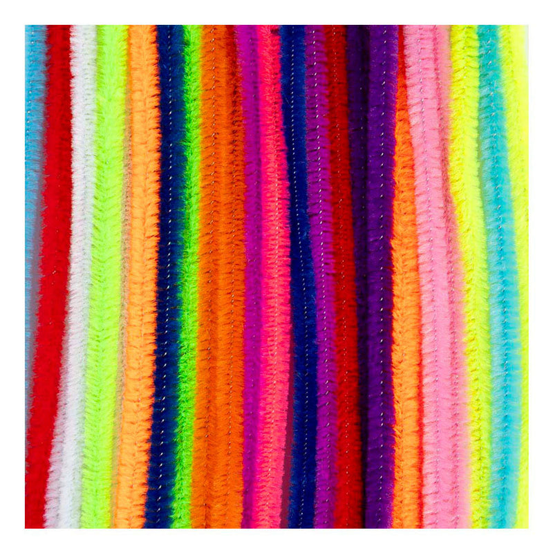 ギャラリービューアに画像をロードする, Creativ company chenille 6mm x 30cm kleurrijk - 25st.
