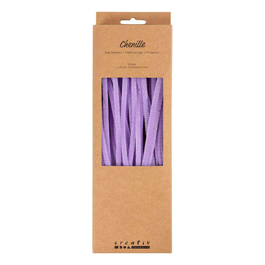 Creativ company chenilledraad paars knutselmateriaal 50 stuks 6mm x 30cm.
