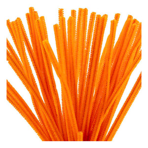 Creativ company chenille 6mm x 30cm oranje - 50st.