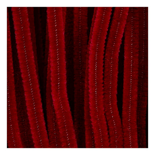 Creativ company chenilledraad knutselmateriaal donkerrood 50 stuks 6mm x 30cm.