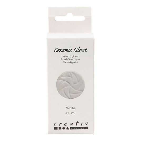 Creativ company keramiek glazuur 984-1101 c dekkend wit - 60ml