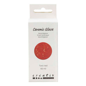 Creativ company keramiek glazuur 984-1101 c dekkend toro red - 60ml