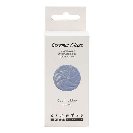 Creativ company keramiek glazuur 984-1101 c dekkend country blue - 60ml