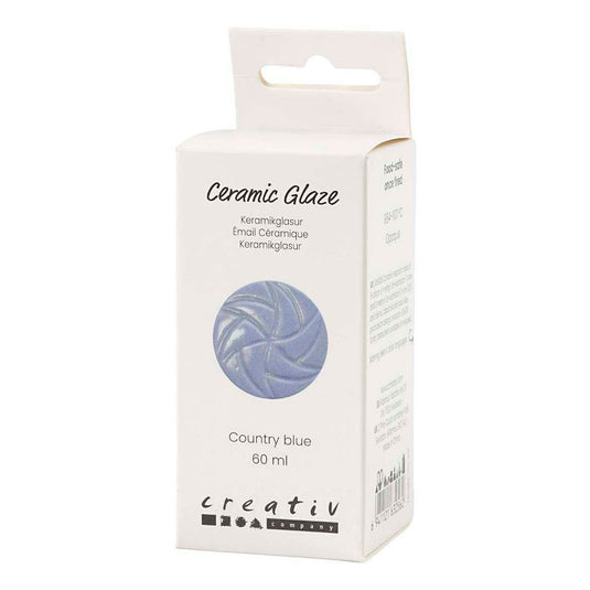 Creativ company keramiek glazuur 984-1101 c dekkend country blue - 60ml