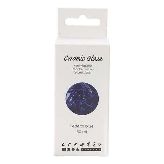 Creativ company keramiek glazuur 984-1101 c dekkend federal blue - 60ml