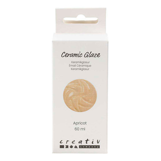 Creativ company keramiek glazuur 984-1101 c dekkend apricot - 60ml