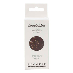 Creativ company keramiek glazuur 984-1101 c dekkend chocolat brown - 60ml