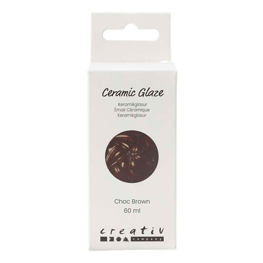 Creativ company keramiek glazuur 984-1101 c dekkend chocolat brown - 60ml