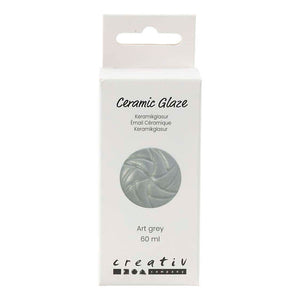 Creativ company keramiek glazuur 984-1101 c dekkend art grey - 60ml