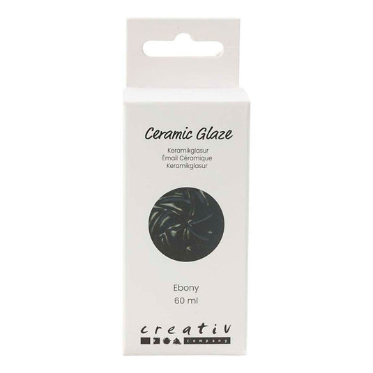 Creativ company keramiek glazuur 984-1101 c dekkend ebony - 60ml