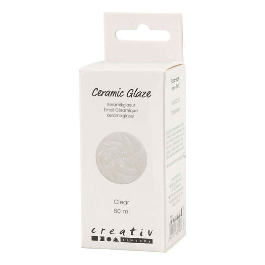 Creativ company keramiek glazuur, 984-1101 °c, transparant, helder, 60 ml 1 fles