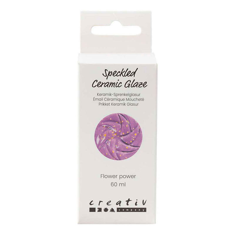 Load image into Gallery viewer, Creativ company gespikkeld keramiek glazuur 999-1060 c dekkend flower power - 60ml
