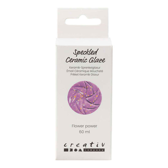 Creativ company gespikkeld keramiek glazuur 999-1060 c dekkend flower power - 60ml