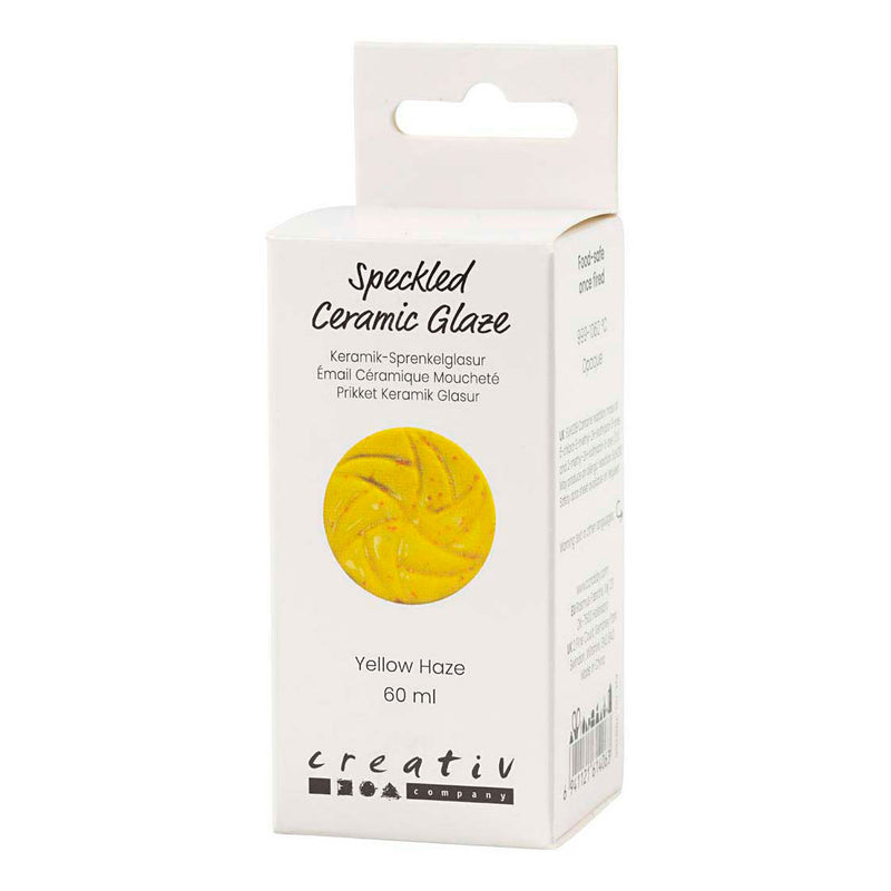 Load image into Gallery viewer, Creativ company gespikkeld keramiek glazuur 999-1060 c dekkend yellow haze - 60ml
