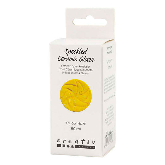 Creativ company gespikkeld keramiek glazuur 999-1060 c dekkend yellow haze - 60ml