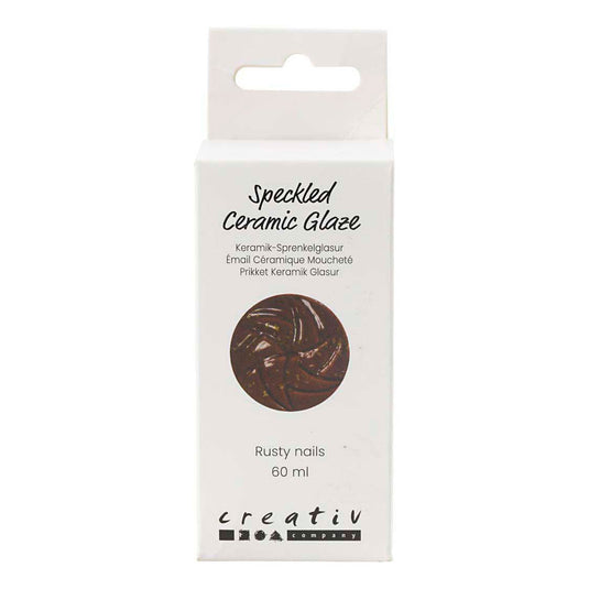 Creativ company gespikkeld keramiek glazuur 999-1060 c dekkend rusty nail - 60ml
