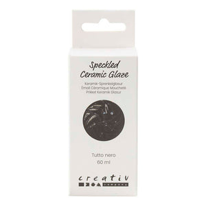 Creativ company gespikkeld keramiek glazuur 999-1060 c dekkend tutto nero - 60ml