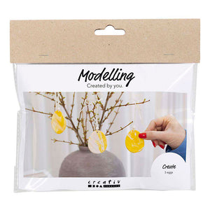 Creativ company mini hobbyset boetseren ei lichtgeel pastelkleuren