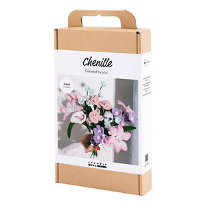 Creativ company hobbyset bloemen van chenilledraad pastelkleuren