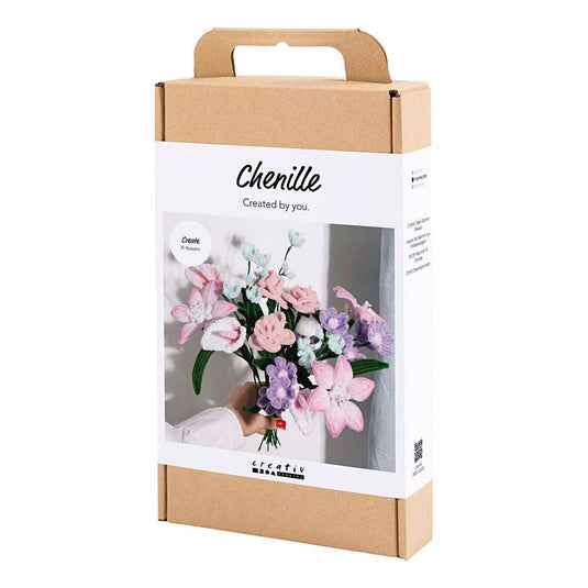 Creativ company hobbyset bloemen van chenilledraad pastelkleuren