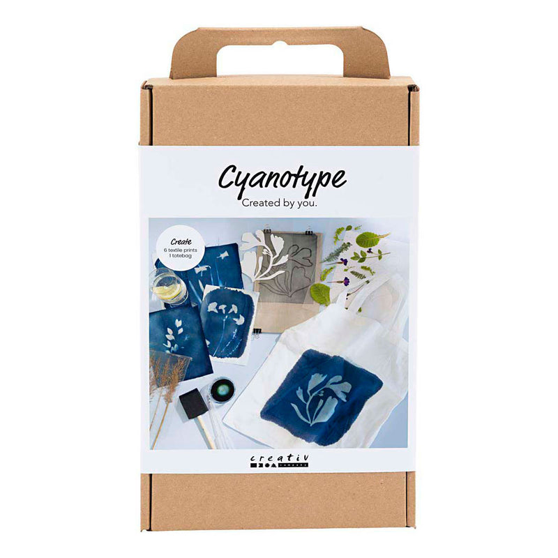 ギャラリービューアに画像をロードする, Creativ company hobbyset cyanotypie textiel blauw
