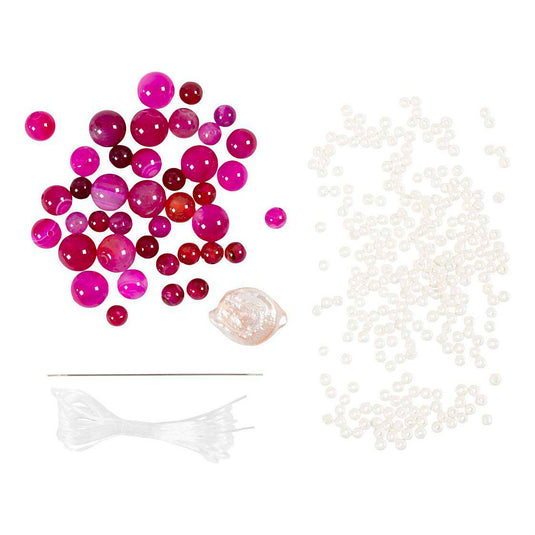 Creativ company mini hobbyset sieraden halsketting en armband roze