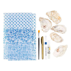 Creativ company cc hobbyset decoupage oesterschelpen blauw