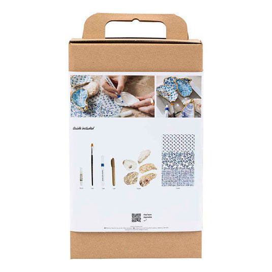 Creativ company cc hobbyset decoupage oesterschelpen blauw